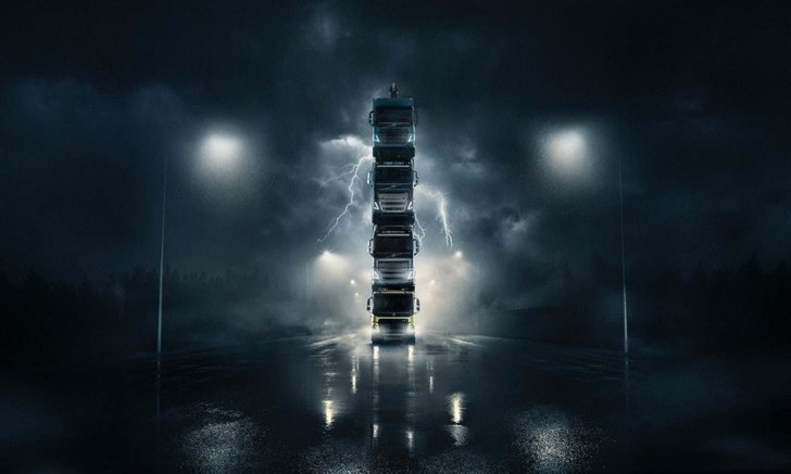 สุดระห่ำ! ชมรถบรรทุก Volvo สูงเฉียดฟ้าราวกับตึก 5 ชั้น (คลิป)