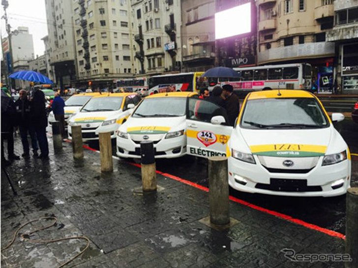 BYD E6 รถไฟฟ้าสัญชาติจีนออกวิ่งรับ-ส่งผู้โดยสารทั่วอุรุกวัยกว่า 50 คัน
