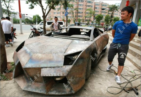 หนุ่มจีนสุดเปรี้ยว ปั้น Lamborghini จาก Nissan