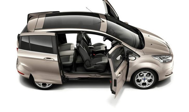 2012 Ford B-Max  เปิดภาพว่าที่อเนกประสงค์พร้อมประตูเลือนไร้เสา B