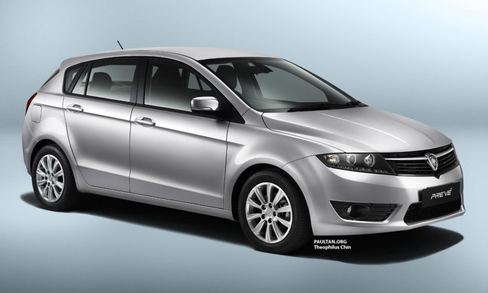 proton preve hatchback graphic image