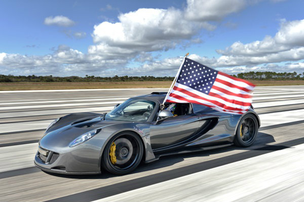 Hennessy Venom GT ขึ้นแท่นรถยนต์ที่เร็วที่สุดในโลก