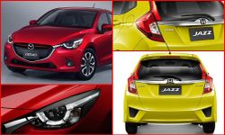 เทียบดีไซน์ Mazda2 2015 และ Honda Jazz 2014 ทั้งภายนอก-ภายใน