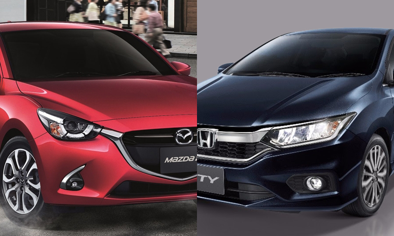 เทียบสเป็ค Mazda2 และ Honda City 2017 รุ่นท็อปทั้งคู่ อ็อพชั่นใครแน่นกว่า