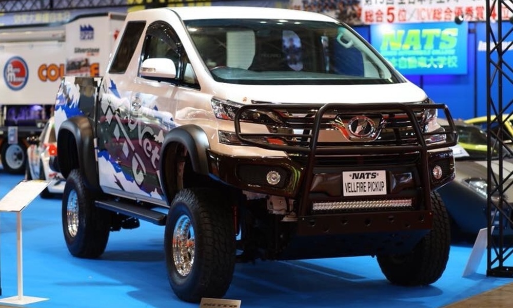 โหดจัด! Toyota Vellfire Pickup จับแวนหรูแต่งเป็นรถกระบะที่งานโตเกียวออโต้ซาลอน 2018