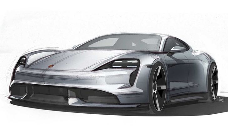 Porsche Taycan 2019 ใหม่ ถูกเผยทีเซอร์ก่อนเปิดตัวจริงปลายปีนี้