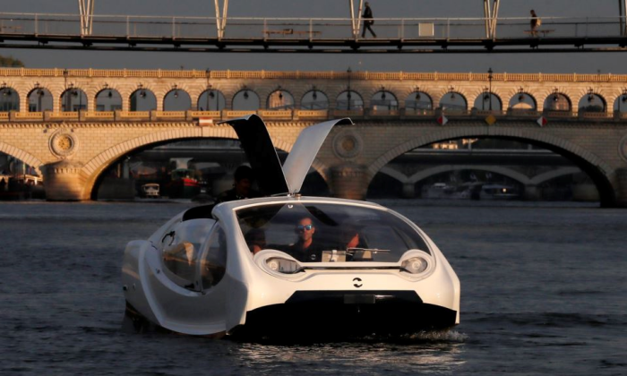เรือแท็กซี่ไฟฟ้า “บับเบิลส์” ทดสอบแล่นในแม่น้ำแซนกลางกรุงปารีส