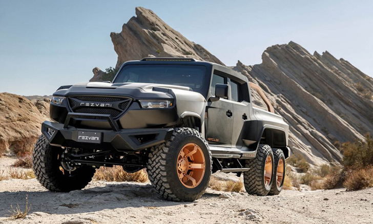 1,318 แรงม้า! เผยแล้ว Rezvani Hercules 6×6 กระบะ 6 ล้อเครื่องยนต์ V8