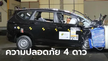 Hyundai Stargazer คว้าคะแนนความปลอดภัย 4 ดาวจาก ASEAN NCAP