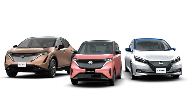 Nissan Ariya, Nissan Sakura และ Nissan Leaf