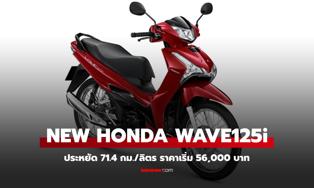 เปิดตัว Honda Wave125i ใหม่ ประหยัด 71.4 กม./ลิตร ราคาเริ่ม 56,000 บาท