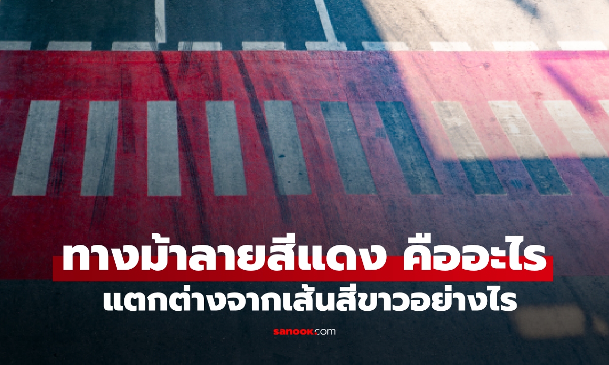รู้ไว้ก่อนโดนปรับ! ทางม้าลายสีแดง คืออะไร? แตกต่างจากสีขาวอย่างไร