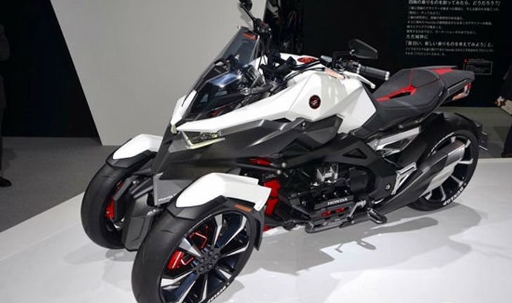 Honda Neowing ต้นแบบมอเตอร์ไซค์สามล้อขุมพลังไฮบริดที่งานโตเกียวมอเตอร์โชว์ 2015