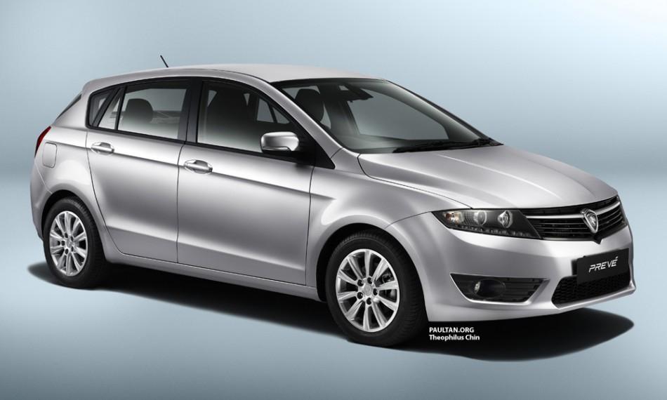 proton preve hatchback rendered