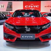 Honda Civic 2018 สีแดง Rallye Red