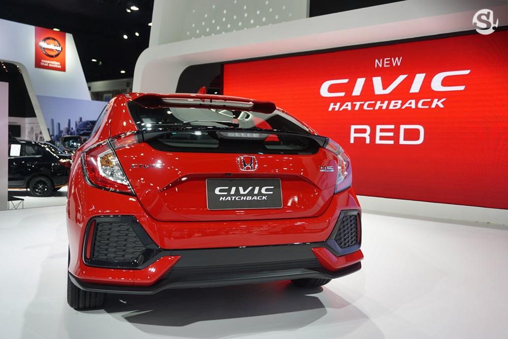 Honda Civic Hatchback 2018 สีแดง Rallye Red