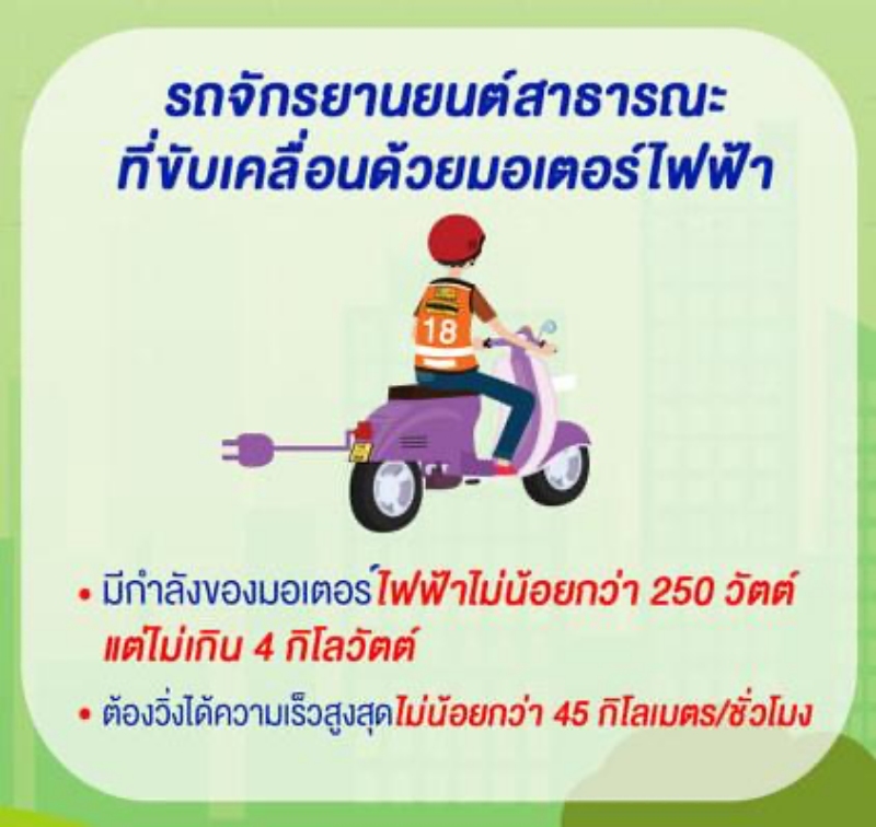 หลักเกณฑ์รถยนต์ไฟฟ้าโดยกรมการขนส่งทางบก