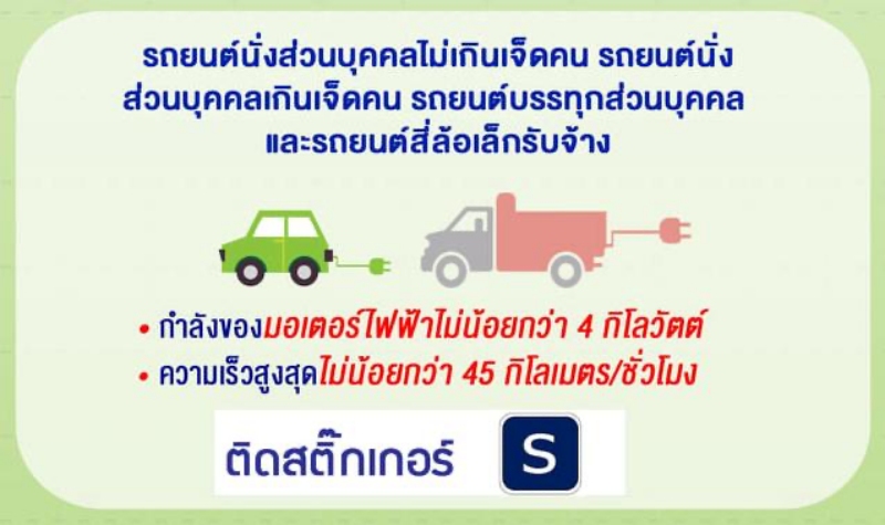 หลักเกณฑ์รถยนต์ไฟฟ้าโดยกรมการขนส่งทางบก