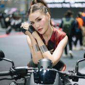 พริตตี้ค่ายมอเตอร์ไซค์ที่งาน Motor Expo 2022