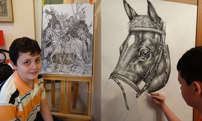 อัจฉริยะด้านศิลปะ ศิลปินเด็กวัย 15 ปี วาดรูปสัตว์เพียงแค่ใช้ความจำ