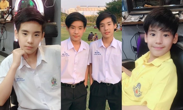 "น้องเล็ก-น้องใหญ่" ฝาแฝดหน้าหล่อโรงเรียนสามเสนนอก หล่อเกินอายุ