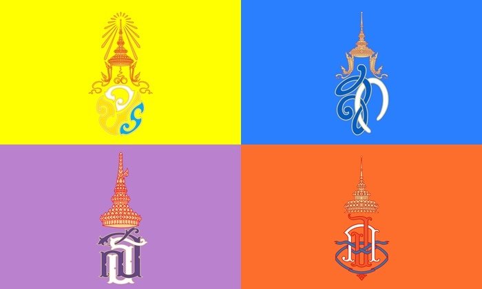 "ธงประจำพระองค์" ข้อมูลที่มาของสีธงและลักษณะของธงแต่ละพระองค์