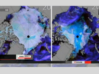 น้ำแข็งขั้วโลกเหนือละลายเหลือขนาดเล็กที่สุดเป็นประวัติการณ์