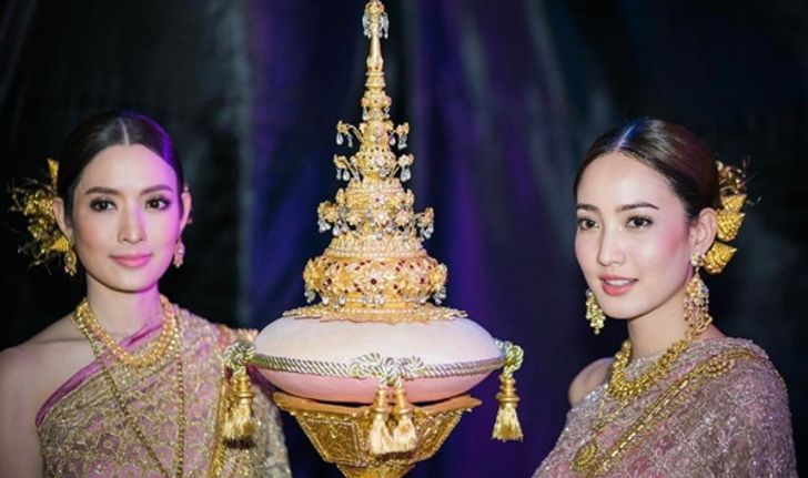 งดงามทั้งคู่ "แอฟ แต้ว" เป็นผู้อันเชิญพระเกี้ยว 100 ปี จุฬาฯ