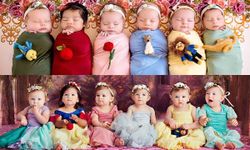 "ทารกในชุดเจ้าหญิงดิสนีย์" ภาพถ่าย เปรียบเทียบ 1 ปีที่ผ่านไปน่ารักขึ้นไปกอง