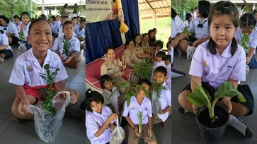 "ไหว้ครูด้วยต้นไม้" กิจกรรมรักโลกและคืนสีเขียวให้ธรรมชาติ จากโรงเรียนบ้านละหานค่าย