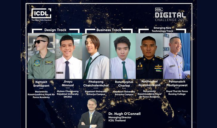 เยาวชนไทยหัวกะทิด้านดิจิทัล คว้ารางวัลระดับนานาชาติ ICDL Digital Challenge 2021