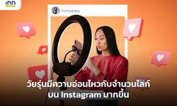 วัยรุ่นมีความอ่อนไหวกับจำนวนไลก์บน Instagram มากขึ้น