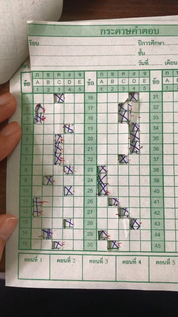 ตรวจข้อสอบ