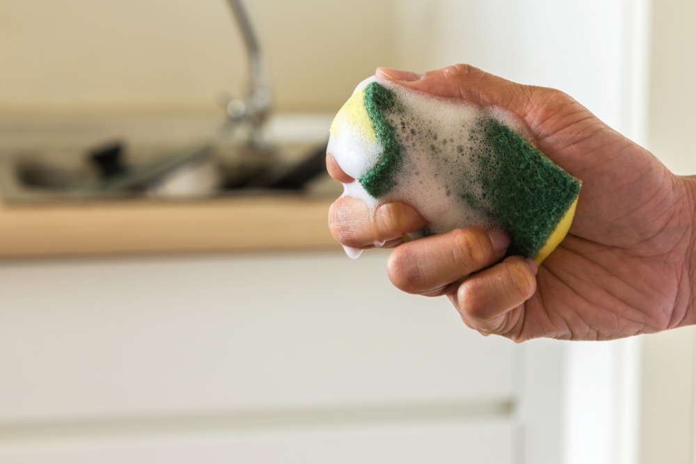 ฟองน้ำล้างจาน ต้องใช้ด้านไหน