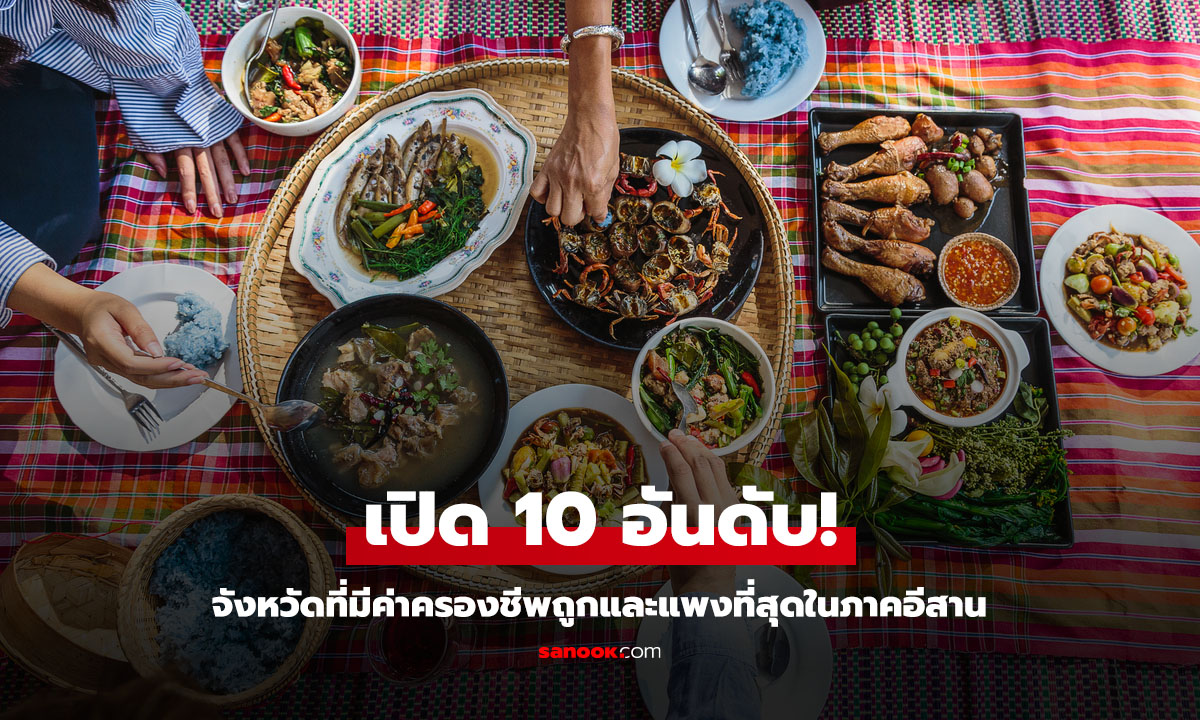 เปิด 10 อันดับ จังหวัดที่มีค่าครองชีพถูกและแพงที่สุดในภาคอีสาน