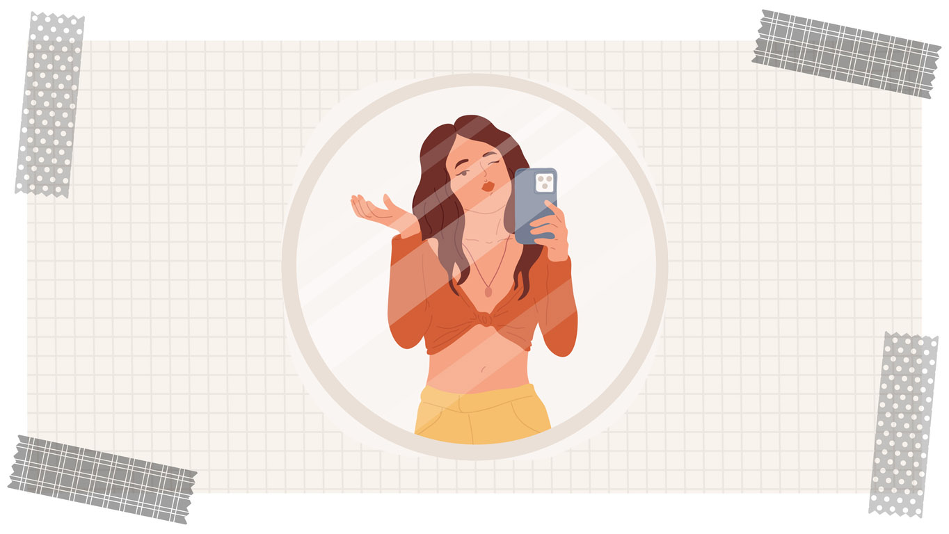 หน้าเราเหมือนในกระจกหรือรูปถ่าย