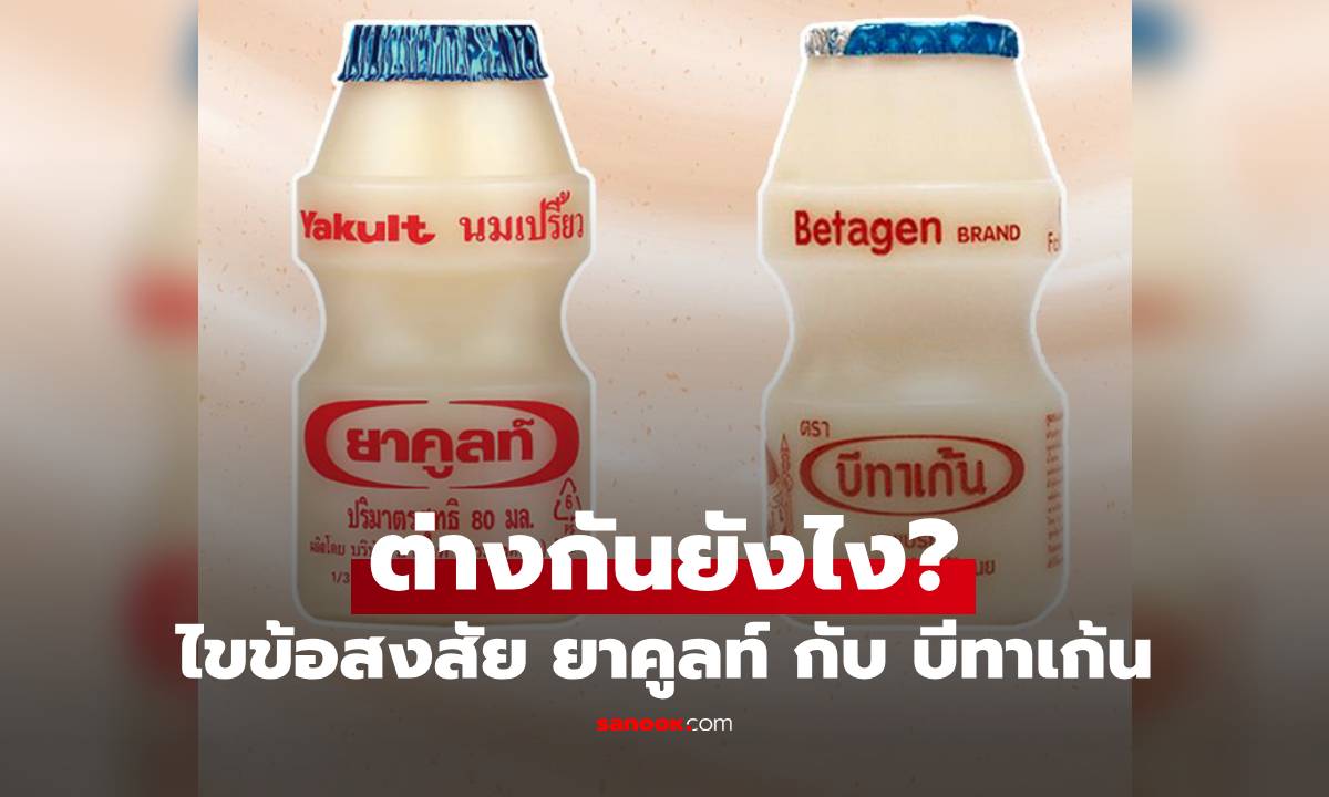 ไขข้อสงสัย ยาคูลท์ กับ บีทาเก้น ต่างกันยังไง? รู้แล้วถึงบางอ้อ