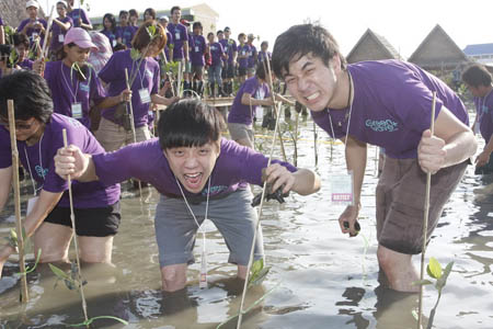 กรีนเวฟ อาสาทำดี สร้างกำแพงสีเขียว บนป่าชายเลนผืนสุดท้ายของกรุงเทพมหานคร