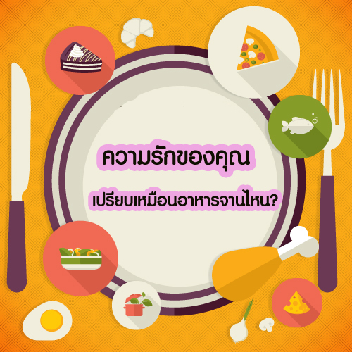 เกมทายใจความรักของคุณคืออาหารชนิดใด?