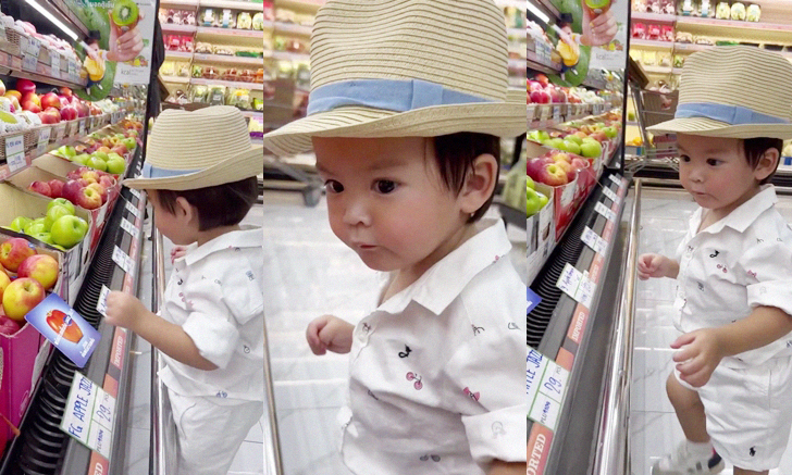 "น้องกวินท์" ช่วยแม่ศรีริต้า ช้อปปิ้ง โชว์พูดคำว่า แอปเปิ้ล ชัดแจ๋ว! สำเนียงเป๊ะมาก