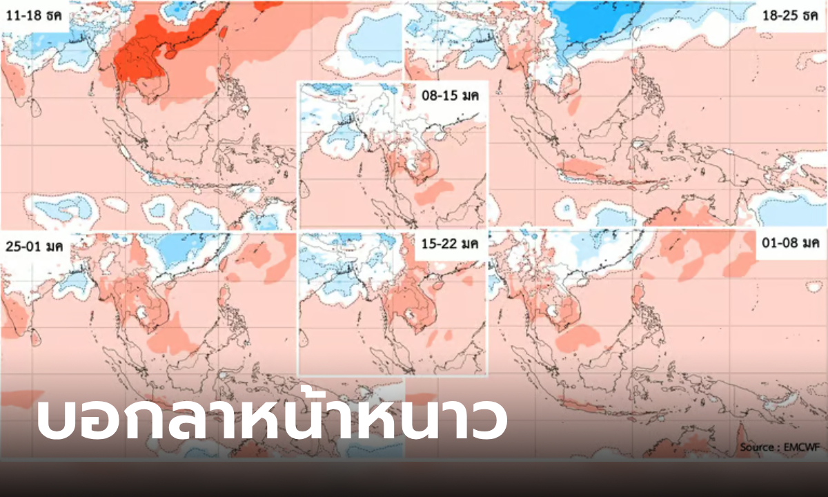 ข่าวดี 18-25 ธ.ค. อากาศเย็นสบาย แต่หลังคริสมาสต์ยาวถึงปีใหม่ ไม่มีลมหนาวแล้ว