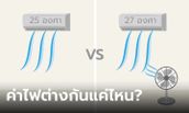 คิดให้ดูเลย เปิดแอร์ 25 กับ เปิด 27 กับ พัดลม เทียบแล้วค่าไฟต่างแค่ไหน?