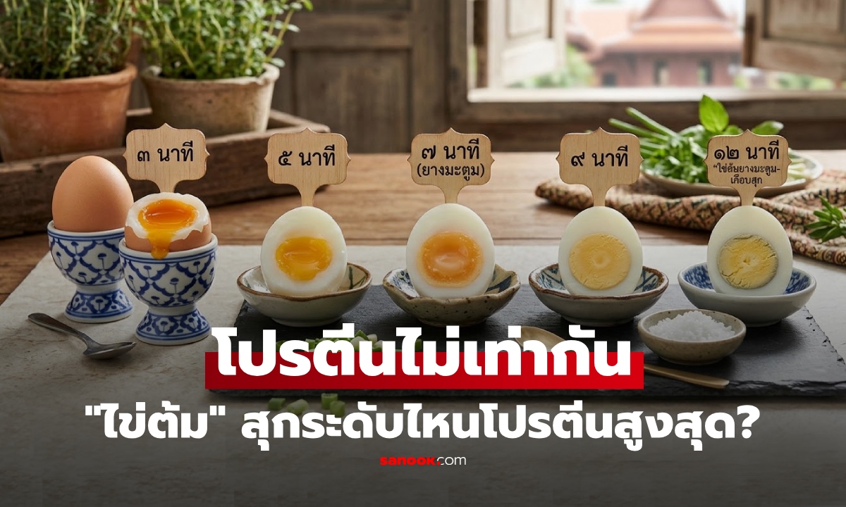 รู้ไหมความสุกมีผล? "ไข่ดิบ ไข่ลวก ไข่ต้ม" ได้ "โปรตีนไม่เท่ากัน" เฉลยแบบไหนประโยชน์สูงสุด