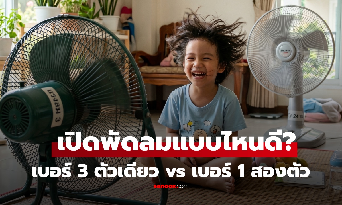 เปิดพัดลมเบอร์ 3 ตัวเดียว vs เบอร์ 1 สองตัว แบบไหนกินไฟมากกว่า? คำตอบอาจไม่เหมือนที่คิด