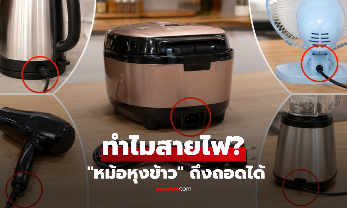 ทำไม "หม้อหุงข้าว" สายไฟถอดออกได้? แต่เครื่องใช้ไฟฟ้าอื่นๆ ทำไม่ได้!