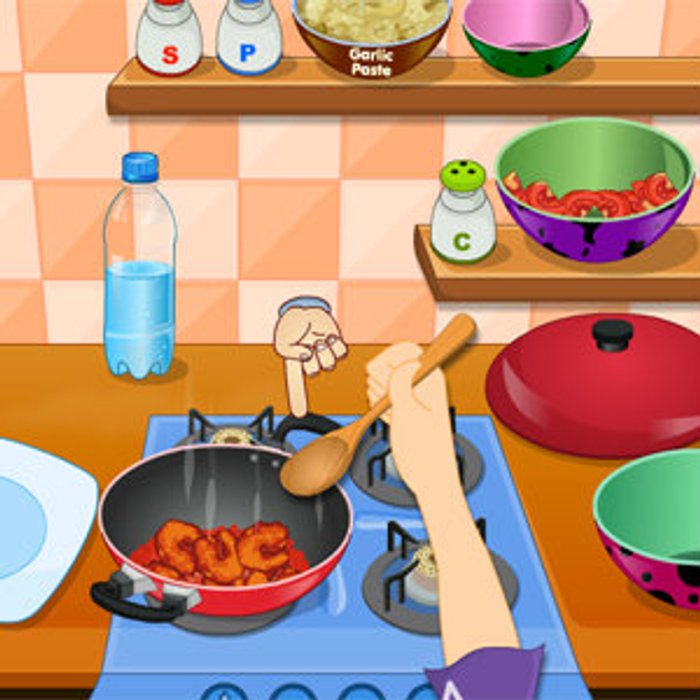 เกมส์ทำกุ้งผัดผงกะหรี่