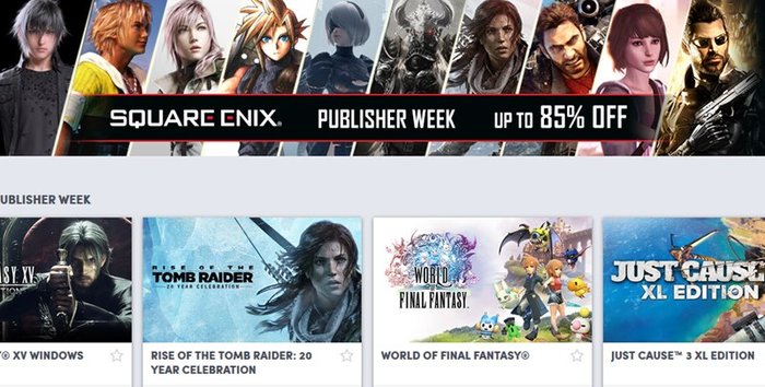 ค่าย Square Enix ลดราคาเกมใน humblebundle สูงสุด 85