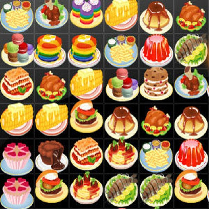 เกมส์จับคู่ภาพเหมือน อาหารหวานแสนอร่อย