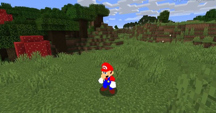 แฟนเกมสร้าง MOD Mario 64 ให้เล่นใน minecraft