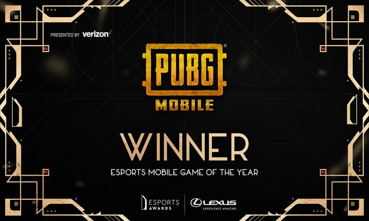 PUBG Mobile คว้ารางวัลเกมมือถืออีสปอร์ตยอดเยี่ยมแห่งปีจาก Esports Awards